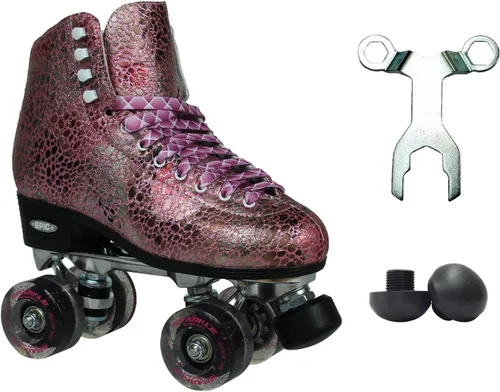 Vista 6 de Epic Skates Sparkle - Patines cuádruples de caña alta