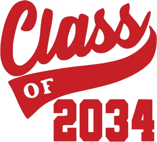 Vista 24 de Adhesivo de graduación para planchar en la clase de 2034, calcomanía para camiseta de secundaria, parche de graduación HTV para graduados