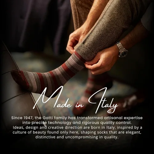 Vista 7 de Marcoliani Milano Calcetines de vestir para hombre - Invisible Sneaker MicroCushion Pima Cotton Palio Stripe