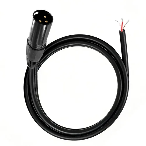 Vista 8 de Cable de micrófono XLR de 3 pines, XLR de 3 pines hembra a cable desnudo, cable de altavoz de extremo abierto, cable de audio de repuesto para DJ/PA