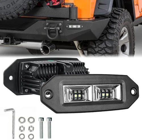Vista 8 de EBESTauto - Manivelas LED de montaje empotrado, luz de trabajo LED de barra de luz de parachoques luces de conducción fuera de carretera LED lámpara