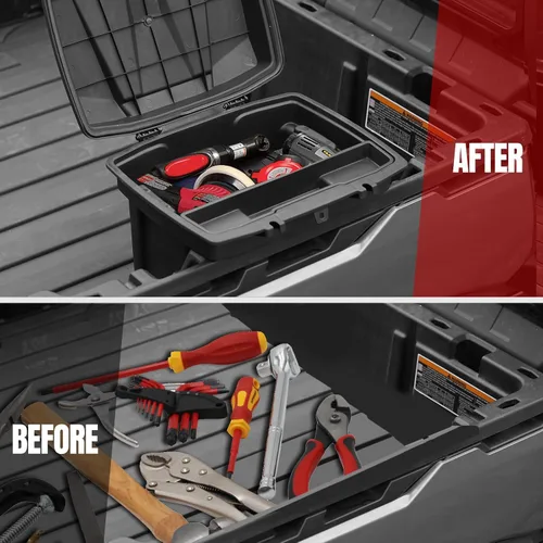 Vista 2 de A & UTV PRO Caja de almacenamiento de cama para Can Am Defender, HD10 HD9 HD8 HD5 Max/Can Am Commander, compatible con accesorios Can-Am Defender