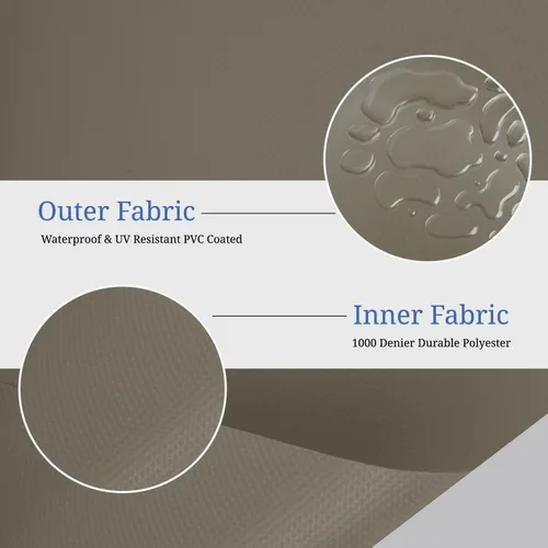 Vista 3 de Covers & All Funda rectangular para mesa de patio, 12 onzas, impermeable, resistente a los rayos UV y a la intemperie, para muebles de patio