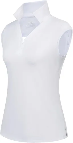 Vista 7 de Camisas de golf con cuello en V para mujer, de manga corta, estilo polo, blusas casuales