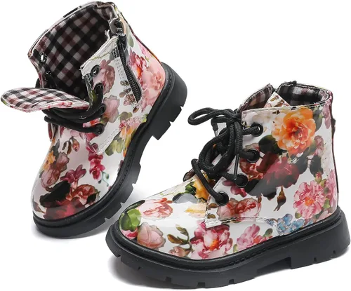 Vista 4 de Komfyea Botas de bebé para niña de color brillante botines para niños