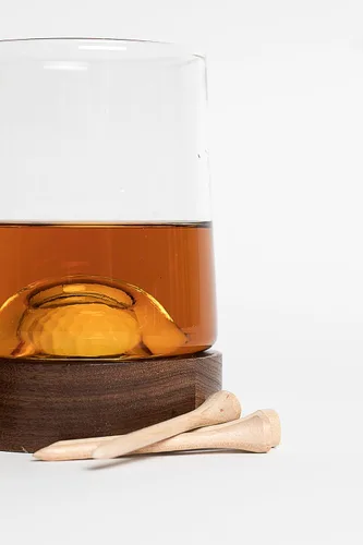 Vista 5 de Posavasos de golf personalizados y vasos de whisky: accesorios para hombres y mujeres golfistas; cesta de vacaciones fresca para hombres y mujeres