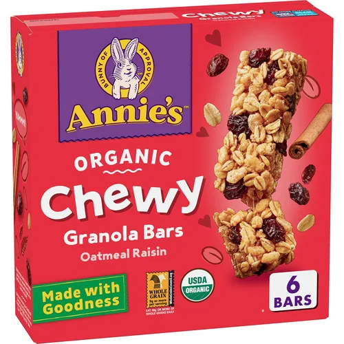 Vista 16 de Annie's Barras de granola masticables orgánicas, chispas de chocolate, 12 unidades (paquete de 6)