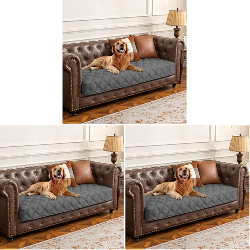 Vista 73 de Ameritex Funda impermeable para cama de perro, manta para mascotas con parte trasera antideslizante para muebles, cama, sofá