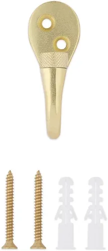 Vista 5 de National Hardware N337-911 Powell Gancho moleteado, 2-5/8", oro cepillado