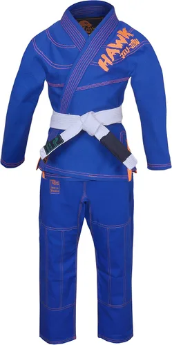 Vista 7 de Jiu Jitsu brasileño, para niños, Jiu Jitsu Gi BJJ Gi Grappling Kimonos Ligeros Cinturón Blanco