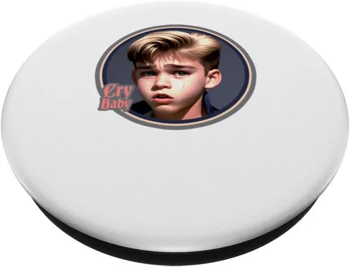 Vista 2 de Cry Baby Logotipo gráfico para amigos hipster renacentistas, PopSockets intercambiables PopGrip