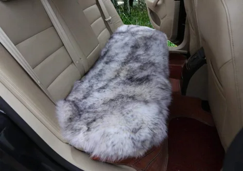Vista 20 de Calor Invernal: Funda Universal de Asiento de Piel de Oveja - Lana Natural, para Autos, Camiones, SUV y Furgonetas - Acompañante de Conducción