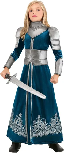 Vista 2 de Disfraz de guerrero medieval para niñas