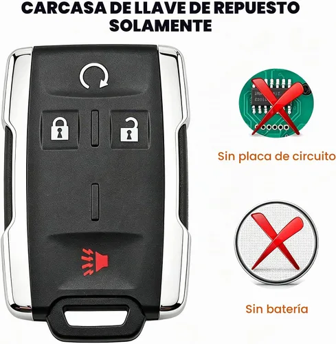 Vista 2 de Funda de Llave Inteligente para Chevy Chevrolet Silverado Colorado/GMC Sierra Canyon 2014 2015 2016 2017 M3N-32337100 Funda de Control Remoto
