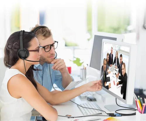 Vista 2 de MillSO Divisor de auriculares para 2 auriculares TRRS o micrófonos Divisor