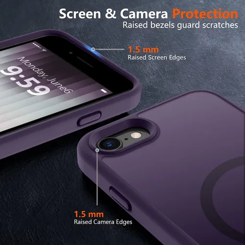 Vista 381 de MOCCA - Funda magnética resistente para iPhone XR de 6.1 pulgadas, compatible con MagSafe, funda con protección contra caídas de grado militar