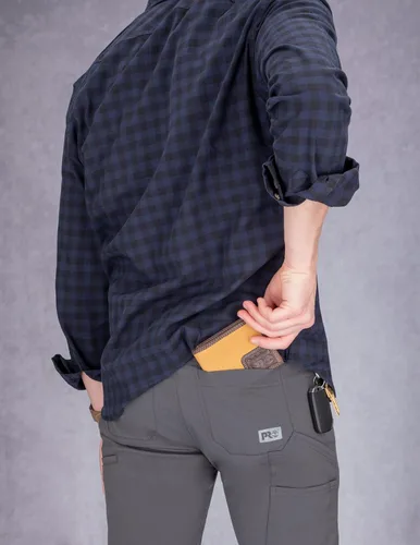 Vista 6 de Timberland PRO - Cartera de lona para hombre piel RFID ventana trasera para identificación