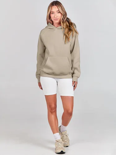 Vista 157 de ANRABESS - Sudaderas con capucha para mujer, sobre talla, de vellón de manga larga, modelo de 2024, para otoño