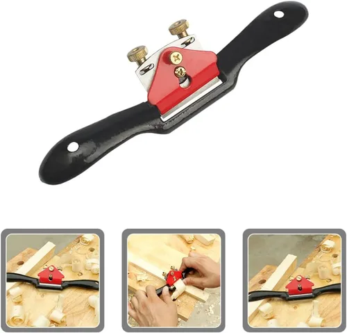 Vista 5 de Angoily Juego de herramientas de carpintería Cepilladoras para carpintería Cepilladora manual Herramienta de descorteza de escofina de madera