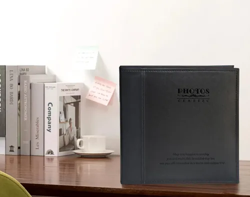 Vista 4 de Zoview Álbum de fotos magnético autoadhesivo, álbum familiar, cubierta de cuero, álbumes DIY hechos a mano con capacidad para fotos de 3 x 5, 4 x 6