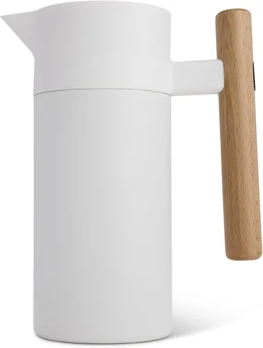Vista 9 de Thermal Coffee Carafe 40 Oz Insulated with Tea Infuser, Stainless Steel Negro
