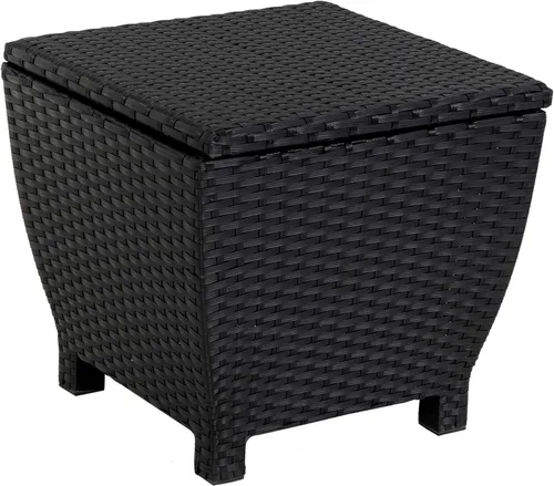 Vista 7 de Sundale Outdoor Caja de Almacenamiento Pequeña para Terraza con Tapa, Contenedor de Almacenamiento Exterior Pequeño de 13 Galones para Mangueras