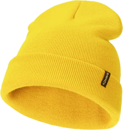 Vista 19 de Gorros de lana para mujeres y hombres, unisex, de punto suave, con puños, diseño de calavera, elástico, color sólido, sombreros de invierno