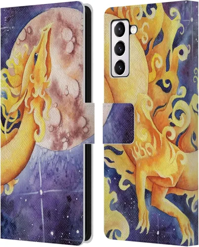Vista 387 de Head Case Designs Officially Licensed Carla Morrow Galactic Entrancement Dragons Leather Wallet Case Compatible with Samsung Galaxy A07 4G