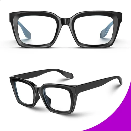 Vista 4 de VISOONE MONTANA - Lentes cuadrados gruesos con bloqueo de luz azul con antideslumbramiento para mujeres trabajadoras y hombres