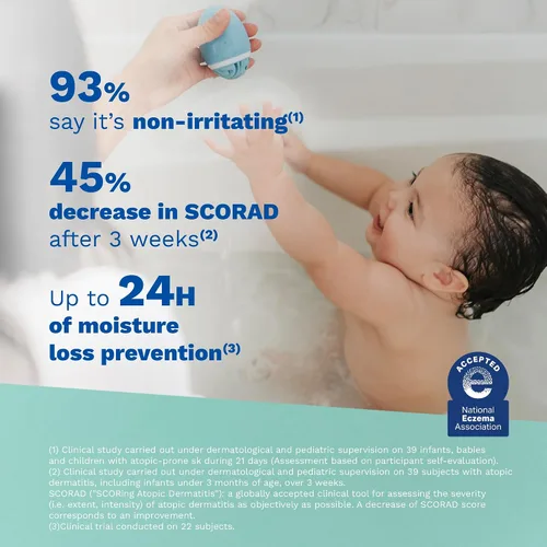 Vista 3 de Mustela Stelatopia Eczema-Prone Skin Cleansing Gel - Baby Face & Body Wash with Natural Avocado & Sunflower Oil - Fragrance-Free & Tear Free