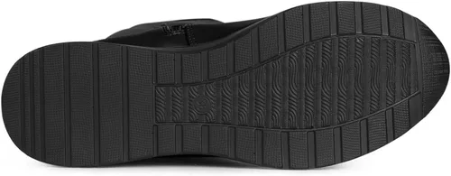 Vista 6 de Allegra K Botas de tacón grueso con plataforma para mujer sobre la rodilla