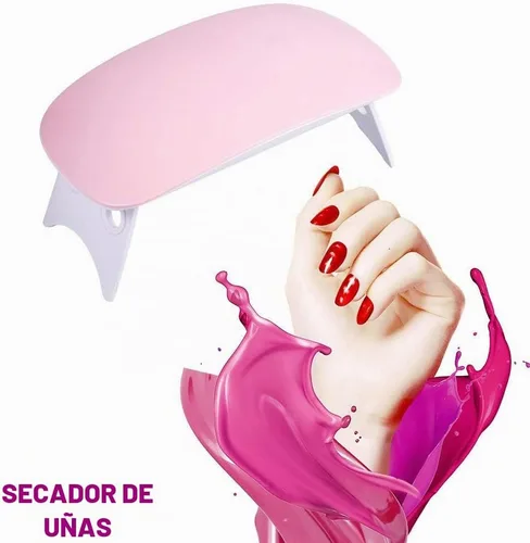 Vista 2 de Lámpara de secado de uñas, mini, 6 W, LED, UV, portátil, secado de uñas, lámpara de secado para esmalte a base de gel, alimentación USB con ajuste