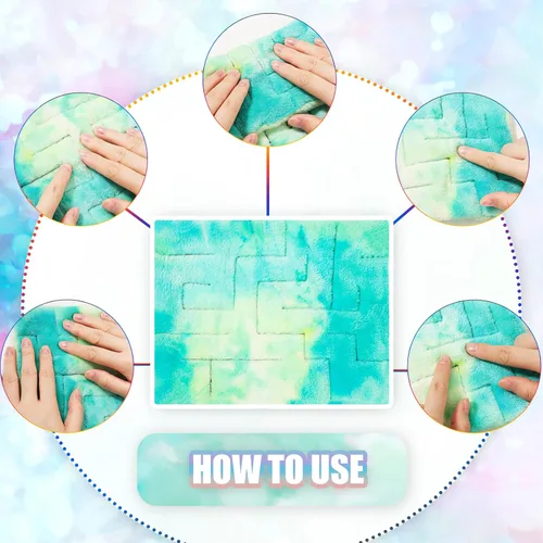 Vista 4 de 4 piezas de tapete sensorial de laberinto de mármol, juguetes para aliviar el estrés, tapete sensorial calmante para aliviar la ansiedad, juguetes