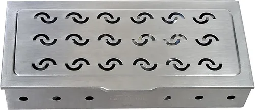 Vista 2 de La Cuisine - Caja de ahumador para parrilla de carbón y gas de acero inoxidable, caja de ahumador de virutas de madera para barbacoa, mejora