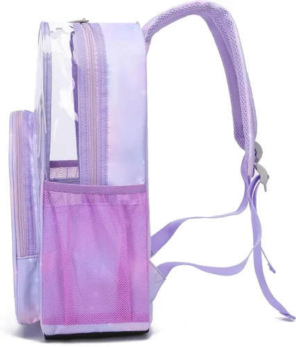 Vista 8 de BLUEFAIRY Mochila transparente, A-púrpura Cola, Sirena
