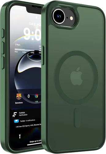 Vista 108 de WRJ Funda magnética mate para iPhone Air de 6.5 pulgadas, [compatible con Magsafe] [protección contra caídas de grado militar], delgada Negro