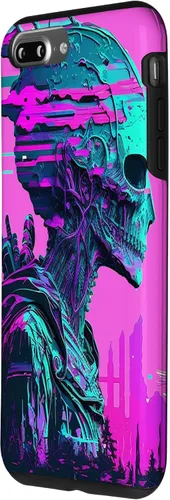 Vista 20 de iPhone 14 Pro Max Cool Retro Alien Sunset Tropical Trippy Vaporwave Sky Art Case