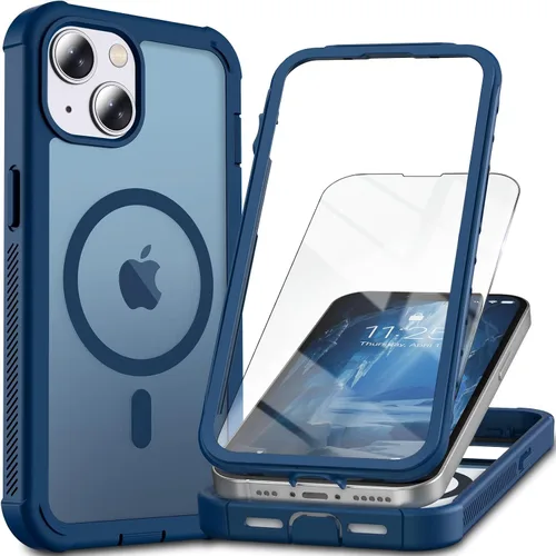 Vista 32 de Funda magnética para iPhone SE 3ª y 2ª [protector de pantalla] [compatible con MagSafe] [protección contra caídas de grado militar]