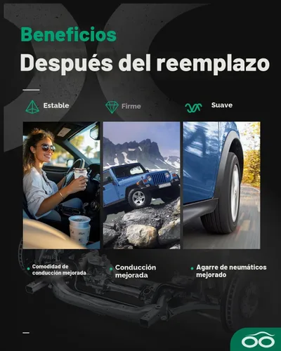 Vista 9 de SCITOO Par de amortiguadores traseros para amortiguadores Ford E-350 Super
