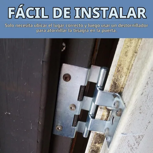 Vista 6 de Paquete de 3 bisagras de puerta para puertas combinadas de repuesto