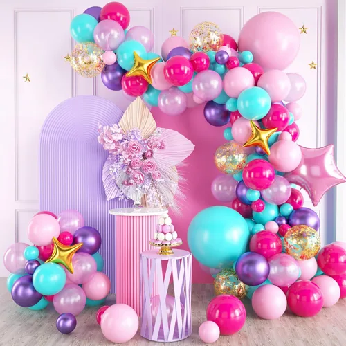 Vista 19 de Kit de arco de globos de graduación azul y dorado 2026, decoraciones de graduación 2026, globos dorados del número 2026 con explosión de estrella