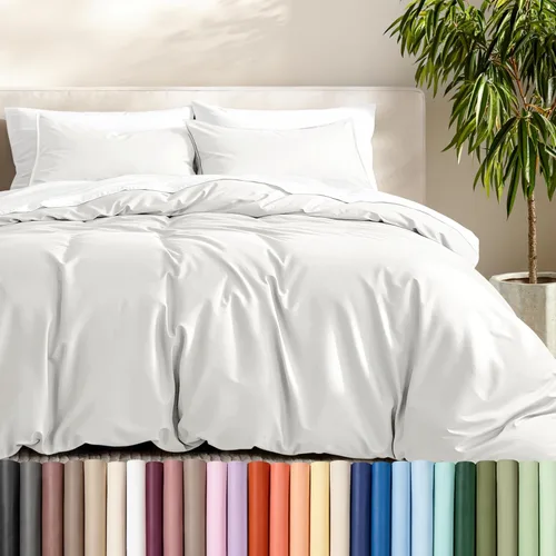 Vista 26 de Bare Home - Funda de edredón de ropa de cama extra larga - Colección premium de 1800 hilos súper suave - Funda de edredón ligera y fresca - Ropa
