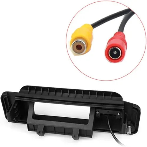 Vista 2 de Vlicevrn CCD Cámara de visión trasera para automóvil con mango de maletero con lente de ojo de pez, visión nocturna, cámara de estacionamiento