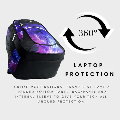 Vista 5 de Fenrici - Mochila para niños y niñas de 18 pulgadas, resistente con 10 compartimentos