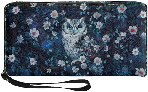 Vista 10 de Coldinair Cartera de piel sintética con cierre de cremallera para mujer, con bloqueo RFID, monedero para teléfono con correa para viaje, Añade tu