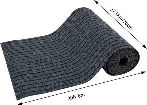 Vista 3 de Almohadilla antideslizante para escaleras interiores, 27.56 pulgadas x 20 pies, 1 rollo de camino de escalera para escaleras alfombradas, protección