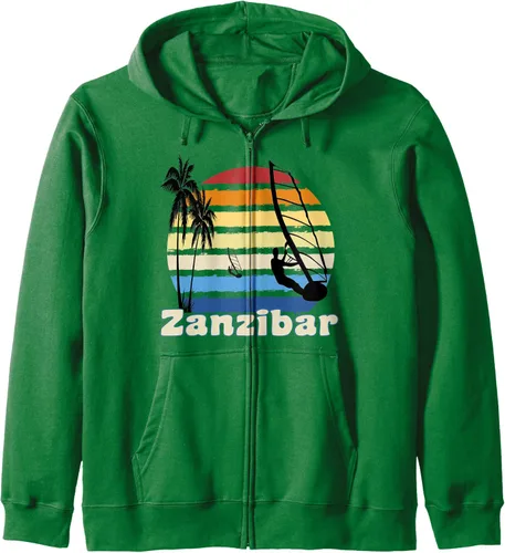 Vista 5 de Zanzibar Tanzania Windsurfing Windsurf Beach Zip Hoodie