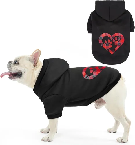 Vista 14 de SCENEREAL Sudaderas con capucha de seguridad para perros de tamaño pequeño, mediano y grande, ropa de felpa cepillada con gorro, abrigo de algodón