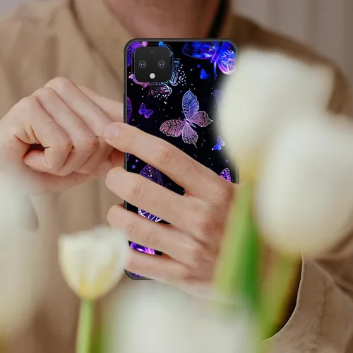 Vista 490 de Funda delgada para Google Pixel 4 XL, funda delgada de silicona de TPU suave a prueba de golpes para Google Pixel 4 XL, astronauta Galaxy