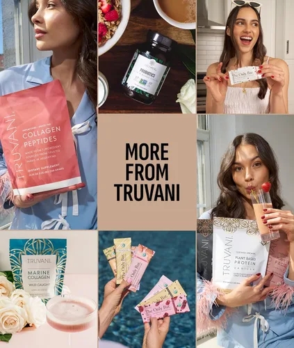 Vista 9 de Polvo de proteína de suero orgánico Truvani Chocolate 20g de proteína de suero alimentado con hierba 20 porciones Orgánico certificado USDA